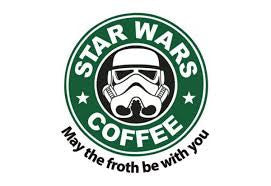 Star Wars Coffee White - Short Sleeved T-Shirt